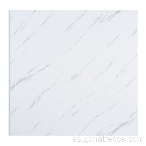 Panel de pared de PVC de mármol blanco claro